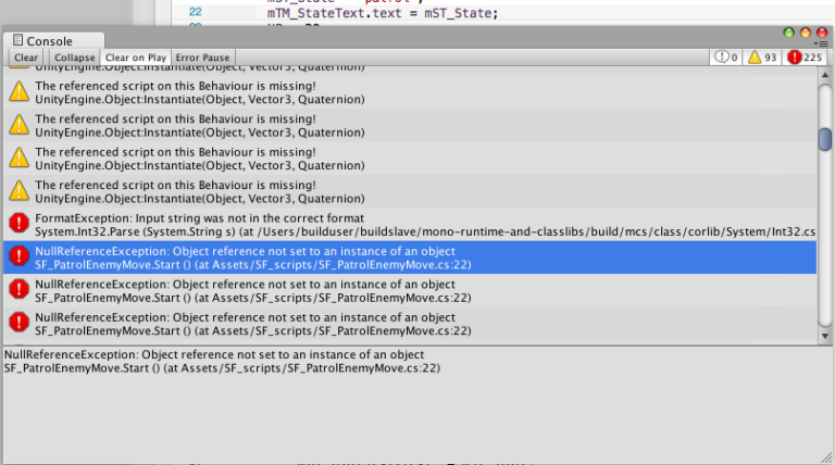 Null Reference Exception в Unity - WeissLog